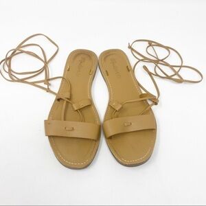 Madewell Boardwalk Lace-Up Leather Sandal 6.5